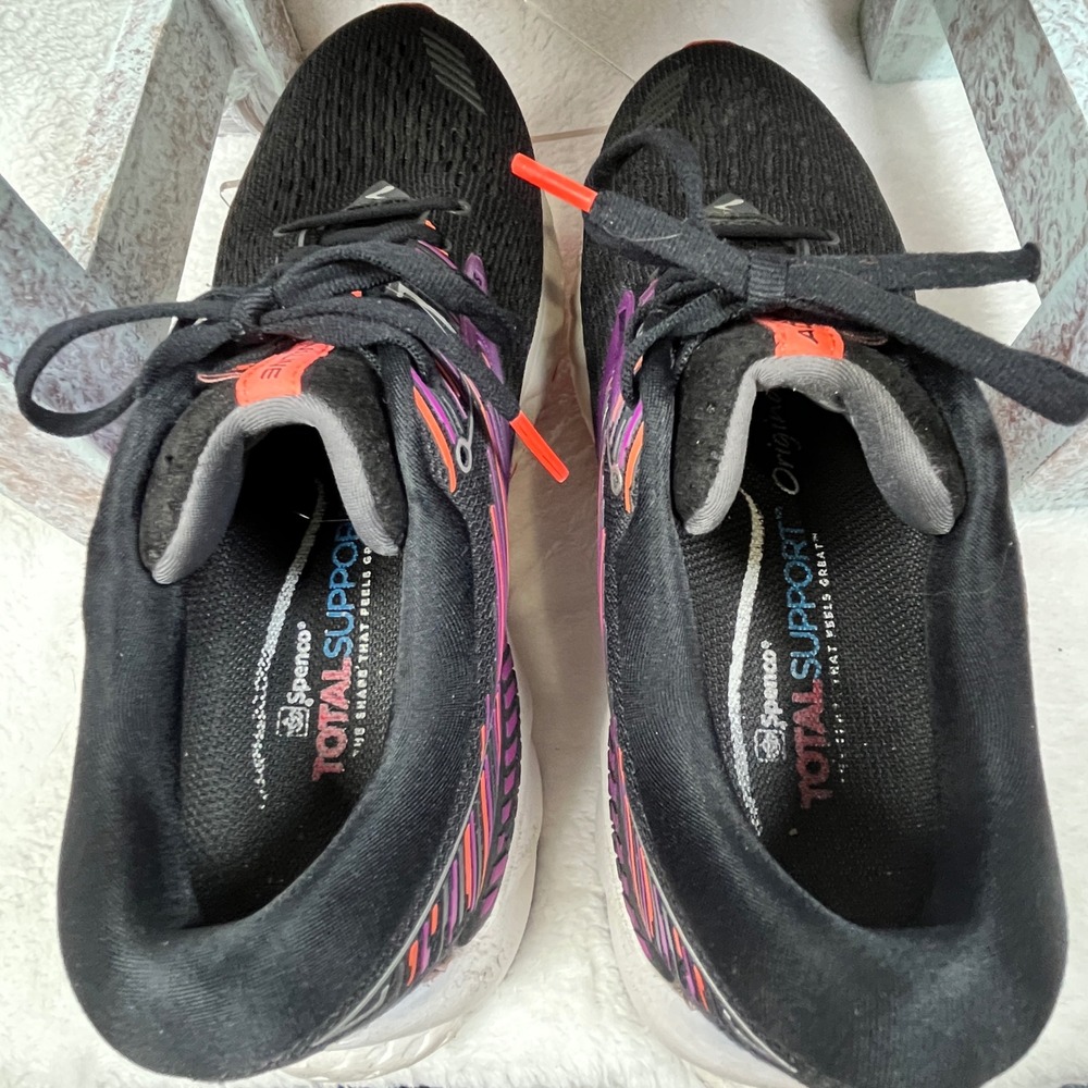 Brooks‎ Adrenaline GTS 19 Women's Running Shoes Black Purple Orange Size 10 - Picture 7 of 8